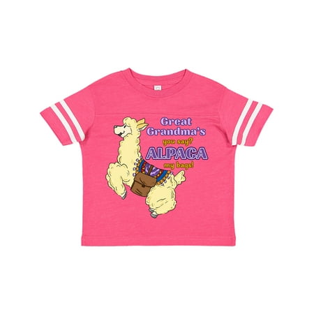 

Inktastic Cute Jumping Alpaca-Great Grandma s You Say ALPACA my bags! Gift Toddler Boy or Toddler Girl T-Shirt