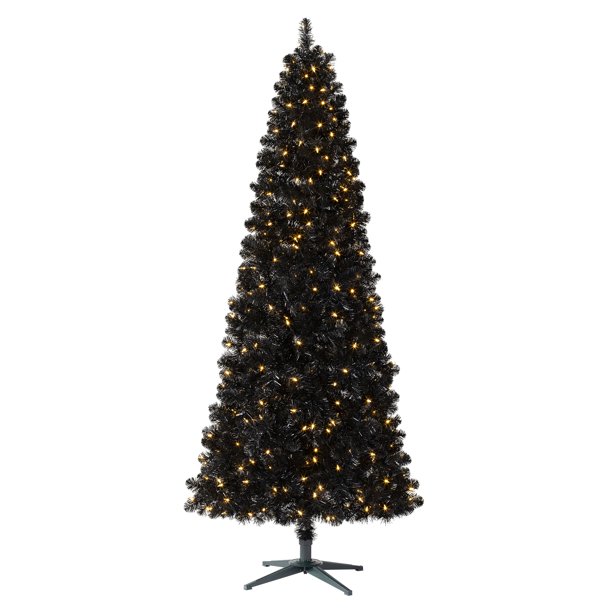 Treetopia 8ft Essentials Black Artificial Christmas Tree with 450 LED