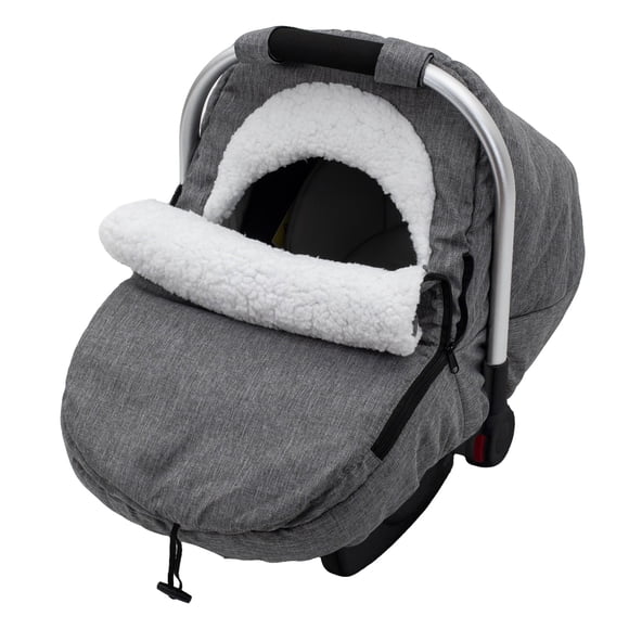 Cobertor de Asiento de Coche para Bebé Invierno Kaseeous de Sherpa Polar Gris