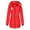 02 Red, variant on YueHuiYing Women's Solid Color Zipper Large Pocket Winter Loose Long-Sleeved Hooded Mid-Length Down Jacket