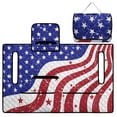 thumbnail image 5 of Whosucclay Faded Flag Stripes Golf Cart Seat Cover 4 Convenient Pockets Golf Cart Seat Covers, Breathable Soft for 2 Person Carts Club Car EZGO, 5 of 9
