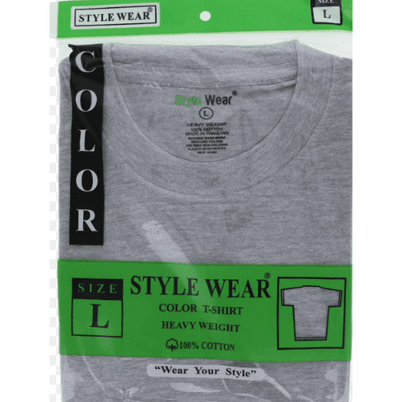 Style Wear T-Shirt - Round Neck Grey 3Xl - 1 count only