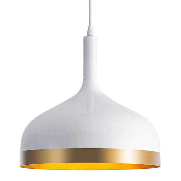 SC13350WH Artcraft Lighting Dash - 1 Light Pendant-11 Inches Tall and 12 Inches Wide-White/Gold Finish