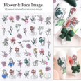 thumbnail image 3 of Flower Nail Art Stickers Decals 3D Self-Adhesive Nail Stickers Nail Art Supplies 8Sheets Flower Butterfly Designs Nail Decals for Nail Art Acrylic Nai, 3 of 4