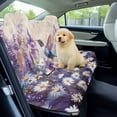 thumbnail image 3 of Xoenoiee Hummingbird Daisy Lavender Print Back Seat Cover for Car Trucks Van SUV, Waterproof Rear Bench Towel Seat Covers for Dogs Kids, Non-Slip Auto Backseat Protector, Machine Washable, 3 of 7