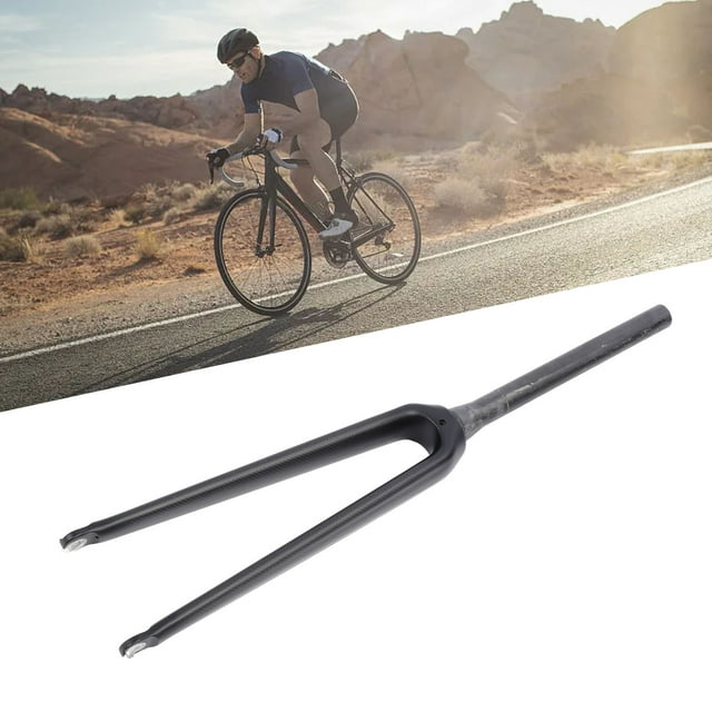 Fourche de Vélo Légère en Fibre de Carbone 700C, Fourche avant de Vélo Silencieuse et Stable avec Haute Résistance, pour Tout-Terrain Flexible, Vitesse de Rebond Réglable avec Route Plate Ou Brumeuse