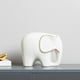 thumbnail image 2 of Estatua de elefante de cerámica hecha a mano, decoración, escultura, figurita, arte artesanal, animal Blanco L, 2 of 9