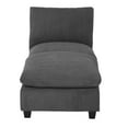 thumbnail image 3 of WestinTrends Hearthside 68.5" Corduroy Upholstered Indoor Chaise Lounge Chair, Charcoal Gray, 3 of 16