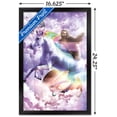 thumbnail image 3 of James Booker - Epic Space Sloth Riding On Unicorn Wall Poster, 14.725" x 22.375" Framed, 3 of 6