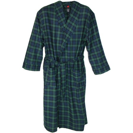 Big And Tall Plaid Robe - Men's Flannel Robe Tall Sizes