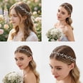 thumbnail image 7 of Miallo Silver Crystal Pearl Hair Vine for Women & Girls, Floral Rhinestone Headband with Ribbon for Wedding Prom Party, 7 of 7