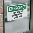 thumbnail image 4 of In Case Of Call 911 OSHA Emergency Vinyl Decal Label 7 Inch x 5 Inch - 10 Pack, 4 of 6