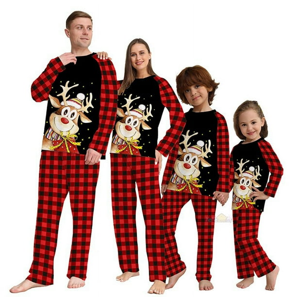 Pijamas navideños a juego para la familia, conjunto de ropa de dormir roja para madre, hija, papá, hijo, mujeres, hombres, niñas y niños, 2023