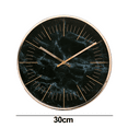 thumbnail image 2 of Reloj de pared impermeable redondo retro interior/exterior con termómetro, reloj de pared de cuarzo decoración del hogar/patio, 2 of 5