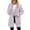 Purple, variant on Yucgh Women's Fashionable Solid Color Long Sleeved Plush Jacket, Casual Hooded Warm Cardigan Jacket with Pockets, Cozy and Soft Outerwear for Winter,L
