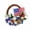 F, variant on dajkiuy Patriotic Artificial Garland 4th of July Wreaths for Front Door, 17.7x17.7 Inch Memorial Day Star Stripe Welcome Sign Wreath for Home Porch Decoration