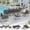 Gray&Gray, variant on 7 Pieces Wicker Outdoor Patio Furniture Set, Adjustable Backrest Sectional Conversation Sofa Set with Thick Cushions and Coffee Table, All Weather Rattan Patio Couch for Garden Deck Backyard