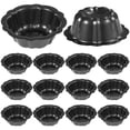 thumbnail image 2 of 16 Uds Mini moldes para pasteles, moldes para pasteles estriados antiadherentes, moldes para hornear en horno de acero al carbono, moldes para pasteles para magdalenas, muffins y brownies, 2 of 6
