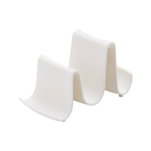 Étagère de Rangement de Cuisine Support de Couvercle de Pot Ondulé Support de Spatule en Plastique Support de Comptoir Étagère de Cuisine Organisation de Cuisine