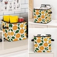 thumbnail image 7 of RATGDN Collapsible Fabric Cube Storage Bin with Double Handles for Living Room Bedroom Office Black - Orange Slices Green Leaf, 7 of 7