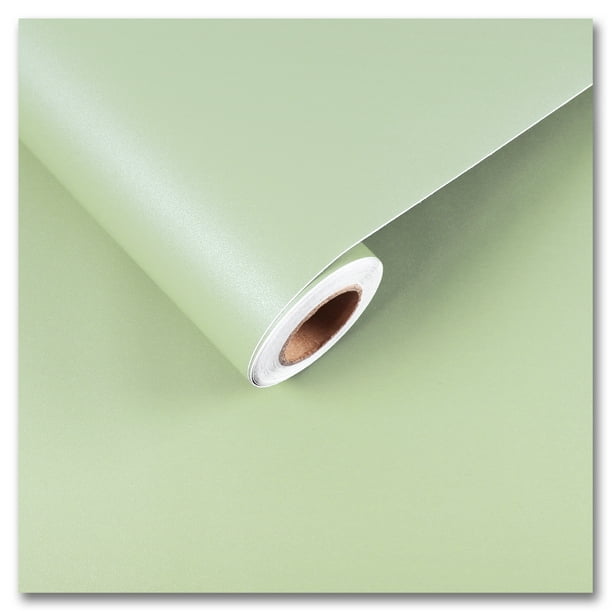 CRE8TIVE 24"x354" Sage Green Wallpaper Peel and Stick Large Size Self