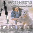 thumbnail image 2 of Silbato para perros con cordón gratuito, frecuencias ajustables de acero inoxidable ultrasónico, forma eficaz de entrenamiento, silbatos para perros para dejar de ladrar (negro), 2 of 5