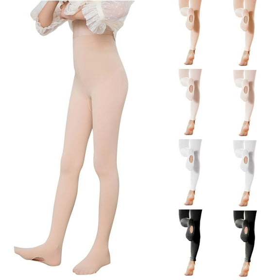 Lovzfmll Girls Ballet Tights, Dance Tights Stretchable Soft Breathable Leggings for Ballet Practice & Performance, Comfortable Full Length Tights for Kids 5-12 Years