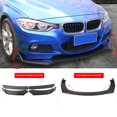 thumbnail image 4 of 4Pcs Bumper Lip Splitter Body Kit, Front Spoiler Black Glossy Front Bumper Lip Splitter Body Kit, For Most Small Cars, 4 of 8