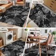 thumbnail image 6 of Area Rug 48×72in, Retro Sea Marine Life Floor Carpet Living Room Rug, Starfish Shells Coral on Black Letter Non-Slip Welcome Mat Indoor Rugs for Bedroom Dining Room, 6 of 9