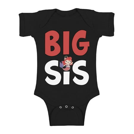 

Awkward Styles Mermaid Baby Bodysuit Short Sleeve Mermaid Romper Top Big Sister Romper One Piece Big Sister Romper Baby Announcement Romper for Little One Cute Baby Clothing for Girls Kids Gifts