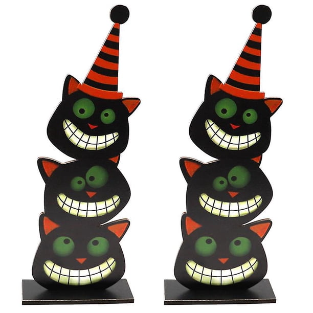 2 piezas decoración de madera para decoraciones de Halloween
