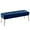 Dark Blue Velvet, variant on LKUPM Velvet Bench Ottoman, Upholstered Bedroom Benches Cow Print End of Bed Bench with Black Metal Base for Entryway Dining Room Living Room Bedroom, Black