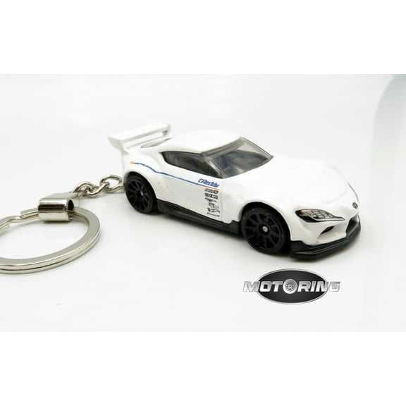 2020 '20 Toyota GR Supra White Car Greddy Rare Novelty Keychain 1:64 Diecast