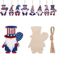 thumbnail image 4 of SLYNSHome 8Pcs 4th of July Hanging Ornament for Tree Independence Day Gnome Decoration Patriotic Red White Blue Memorial Day Accessories for Home Party, 4 of 7