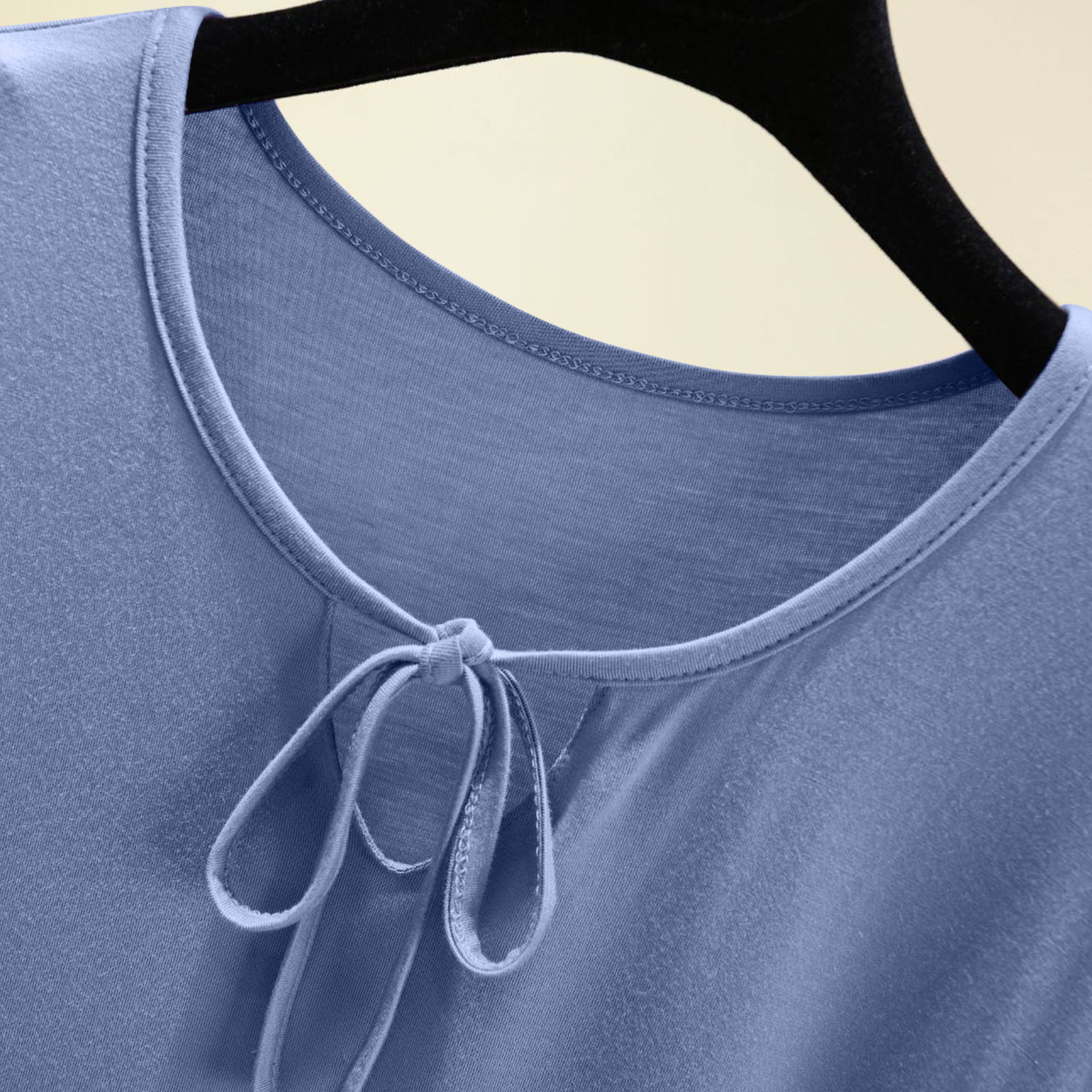 Pyjama Femme été 2 Pièces - T-shirt Manches Longues Et Pantalon Large, Doux Et Respirant, Couleur Unie, Taille élastique