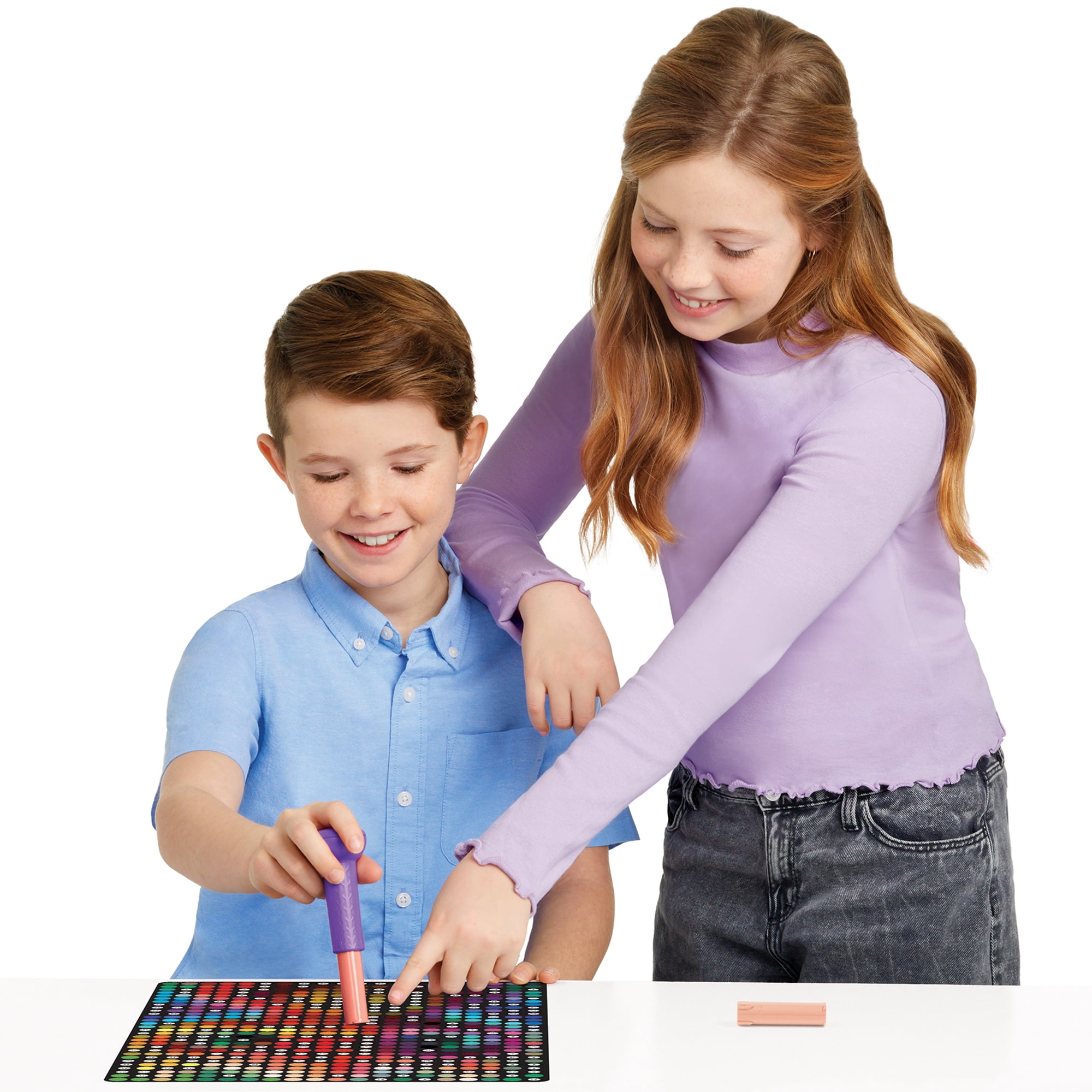 Make It Real: Stamp To Reveal Single - Glow Dragon - 605pcs - DIY Dot Poster Character, 11x16.5", Craft Kit, Artwork Activity, Girls & Kids Ages 6+