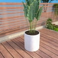 thumbnail image 6 of Pemberly Row Fiberstone and MGO Clay Round Planter White 22", 6 of 6
