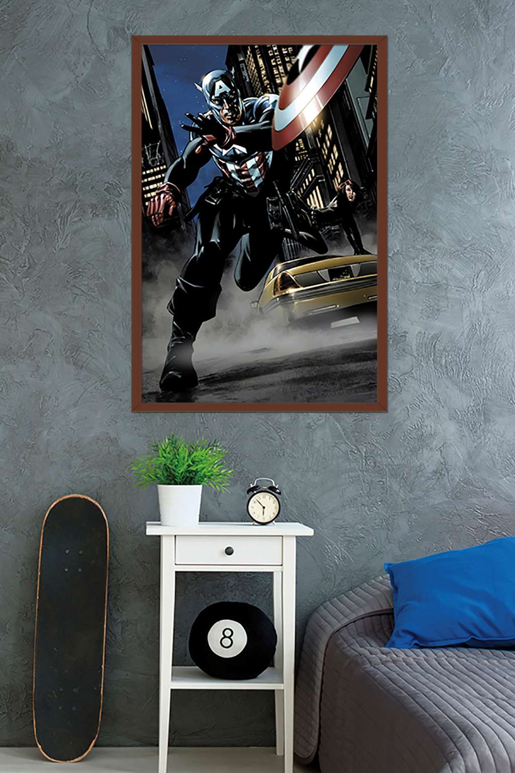 Marvel Comics - Captain America - Comic Wall Poster, 22.375" x 34", Framed
