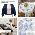 thumbnail image 4 of Efavormart Polyester Table Runner 12"x108" White with Taupe French Toile Floral Print - Exquisite Reusable Table Décor, 4 of 4