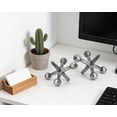 thumbnail image 3 of Small Jack Retro Charm Knick Knacks for Shelf Decor, Set of 2, Resin Lightweight 4 Inch Vintage Silver Small Decor, Antique Shelf Accent for Coffee Table and Books, 3 of 4