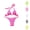 Red, variant on Bikini Sets for Women Shiny Rhinestone Halter Triangle Bikini Top with Swim Bottom Bathing Suits Swimsuit Swimwear