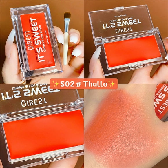 RKSTN Eyeshadow Palette Lipstick Eyeshadow Blush 3 In 1 Contouring Blush Cream Eyeshadow Palette