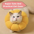 thumbnail image 3 of Manunclaims Cat Recovery Collar - Cute Pineapple Neck Cat Cones After Surgery, Adjustable Cat E Collar, Surgery Recovery Elizabethan Collars for Kitten and Cats, E-Collar, Sunflower Shape, 3 of 8