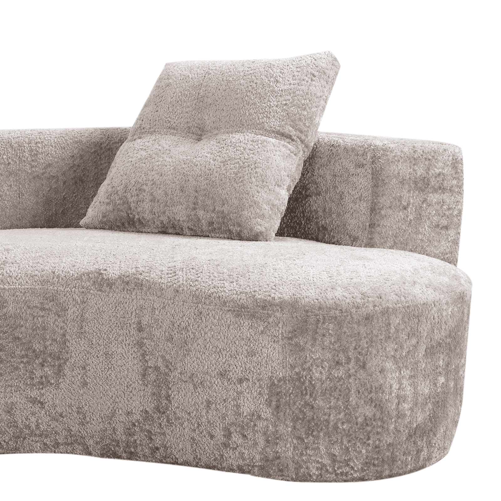 79.5 Inch 3 Seater Couch for Living Room, Boneless Cloud Sofa with 2 Pillows, Upholstered Floor Sofa in A Box Vacuum Compressed for Small Space No Assembly, Camel