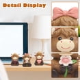 thumbnail image 3 of Highland Cow Figurine Decor for Book Shelf, Cow Statue for Home Garden Office Living Room, Highland Cows Gifts for Women(Butterfly), 3 of 5