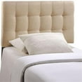 thumbnail image 2 of Pemberly Row Tête de Lit Rembourrée en Tissu de Polyester pour Lit Simple, Beige, 2 of 6