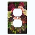 thumbnail image 2 of Metal Light Switch Plate Outlet Cover Rose Red White Wallpaper ROS020, 2 of 13