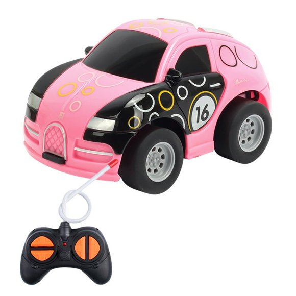 DEBGFS Electric Car Toys Cartoon Design Remote Control Car for Kid Child,pink