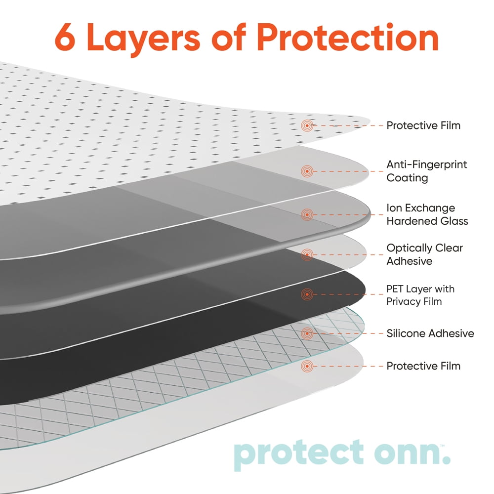 onn. iPhone 15 Pro Max Privacy Corning Glass Screen Protector