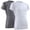 White/Grey, variant on Mens Compression Shirt Short Sleeve Dry-fit Athletic Base-layer T-shirt - 2 Pack